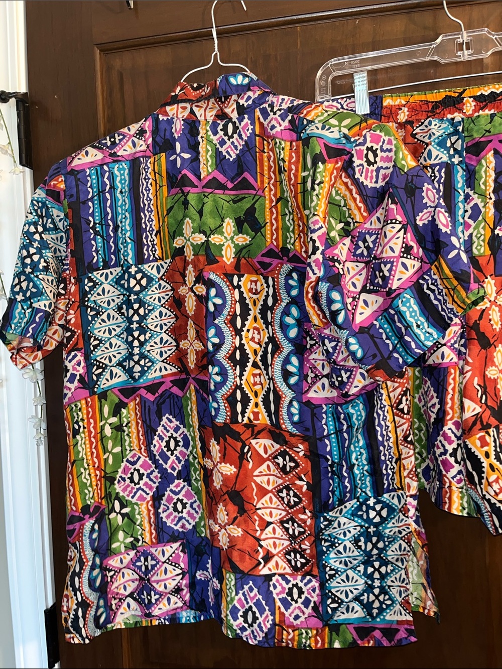 Multicolor Patchwork Bermuda Shorts - Bold Summer Print - Picture 6 of 6